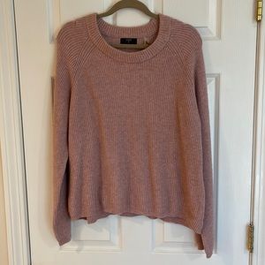 Tahari ribbed sweater.  Blush/lilac XL new with tags
